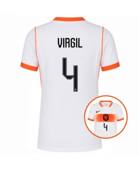 Billige Fotballdrakt Nederland Virgil van Dijk #4 Replika Bortedrakt Dame VM 2026 Kortermet Billige Fotballdrakt Nederland Virgil van Dijk #4 Replika Bortedrakt Dame VM 2026 Kortermet